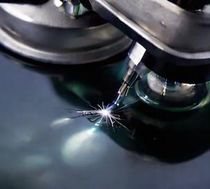 Windshield chip close-up