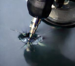 Repaired windshield